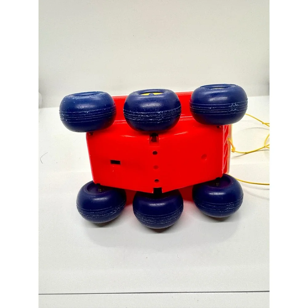 Vintage Fisher Price Bouncing‎ Buggy 122 Pull Toy Little People 1973 Retro 70s
